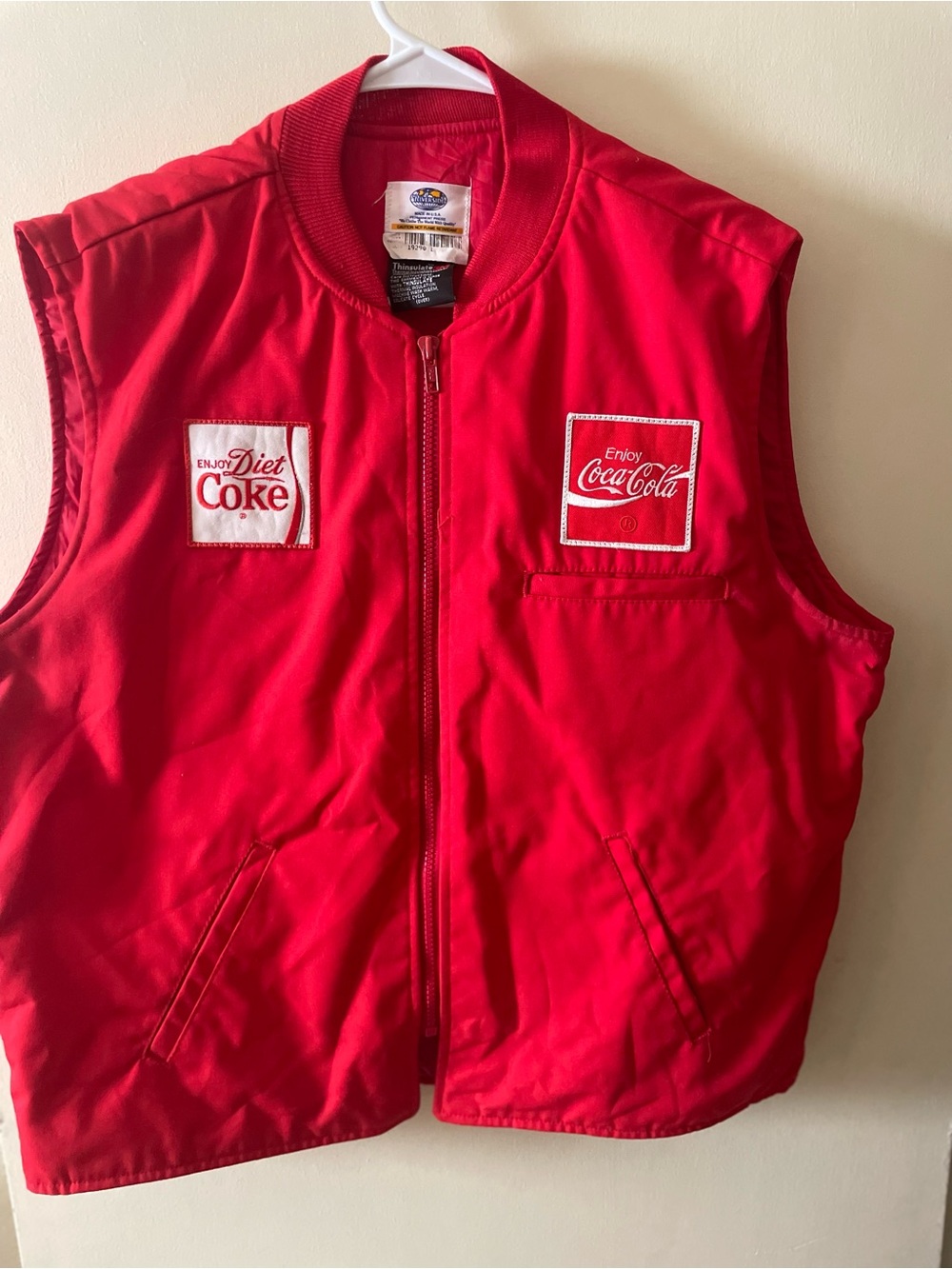 Coca-Cola Bright Red Logo Zip Vest